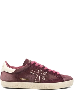 Premiata Stevend 7626 appliqué trainers - Red