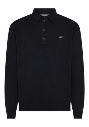 Sun68 button long-sleeve polo shirt - Blue