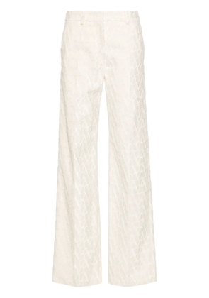 Valentino Garavani Toile Iconographe flocked tailored trousers - White