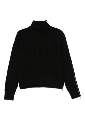 Semicouture zip detail knitwear - Black