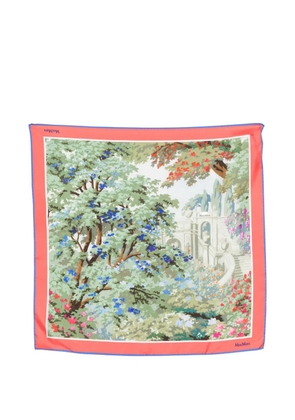 Max Mara floral-print scarf - Green