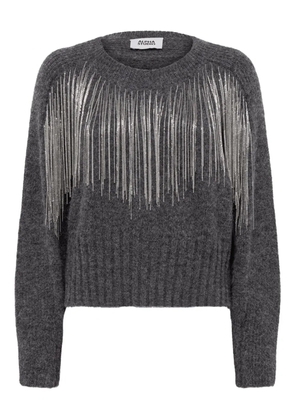 ALPHA STUDIO chain-embellished sweater - Grey