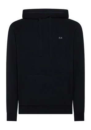 Sun68 logo-embroidered hoodie - Blue