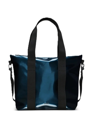 Rains mini logo-debossed tote bag - Blue