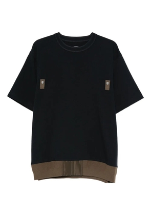 sacai patch-appliqué T-shirt - Blue
