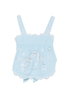 ALEMAIS Maizy scalloped-trim top - Blue