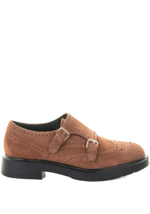 Fratelli Rossetti double-buckle brogue boots - Brown