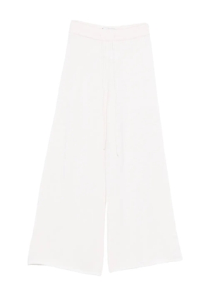 ELY ELY Stella drawstring knitted trousers - White