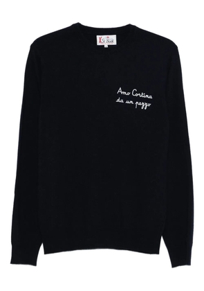 MC2 Saint Barth embroidered crew neck sweater - Black