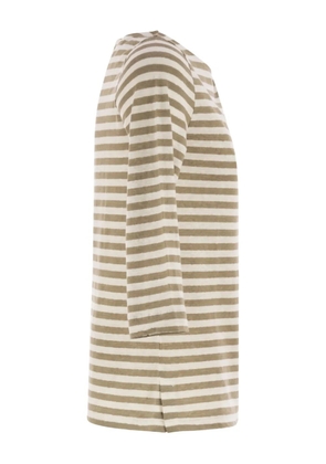 Majestic Filatures striped boat-neck T-shirt - Neutrals