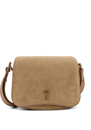 AMI Paris Paris Paris heart-motif shoulder bag - Neutrals