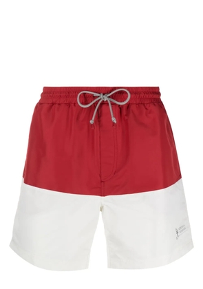 Brunello Cucinelli panelled-design swim shorts - Red