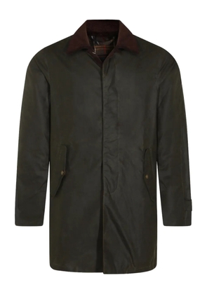 Baracuta x Barbour corduroy-collar coat - Green