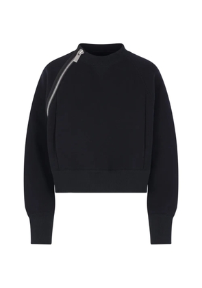 sacai zip-detail sweatshirt - Black