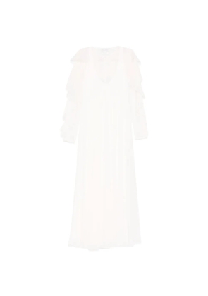 Forte Forte ruffled maxi dress - White