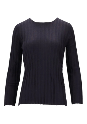 La-Rose ribbed girocollo top - Blue