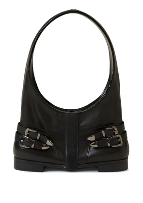 Eden Tan Bootbag buckle-detail leather tote bag - Black