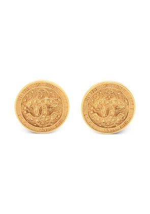 CHANEL Pre-Owned 2004 interlocking-CC coin earrings - Gold