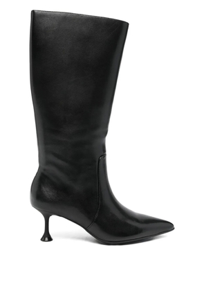 Marc Ellis 60mm pointed leather boots - Black