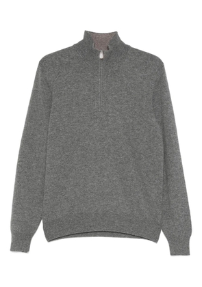 GIUUNO zip neck knitwear - Grey