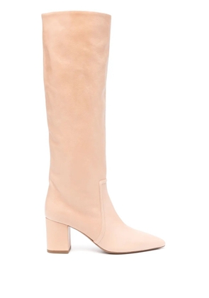 Paris Texas Anja 70mm leather boots - Neutrals