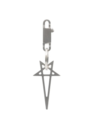 Rick Owens pentagram keyring - Silver
