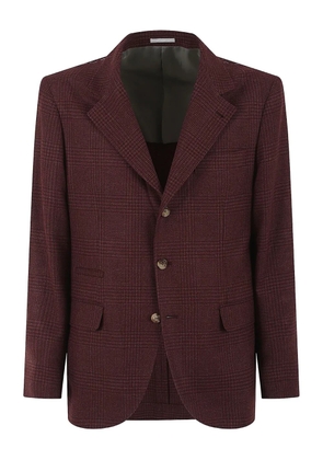 Brunello Cucinelli check-pattern blazer - Red