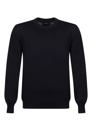 Gran Sasso crew-neck cotton sweater - Blue
