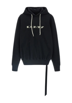 Rick Owens DRKSHDW text-print hoodie - Black