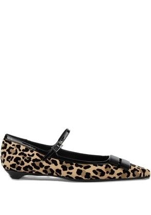 Chantal leopard-print ballet flats - Brown