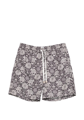 Eleventy printed drawstring swim shorts - Black