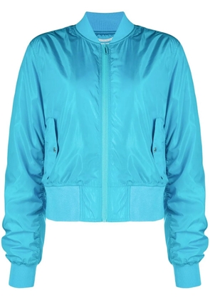 Off-White Diag-stripe print bomber jacket - Blue