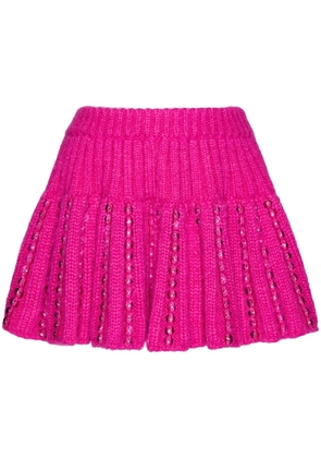 Valentino Garavani embroidered knitted mini skirt - Pink