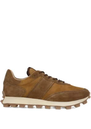 Tod's embossed-logo suede sneakers - Brown