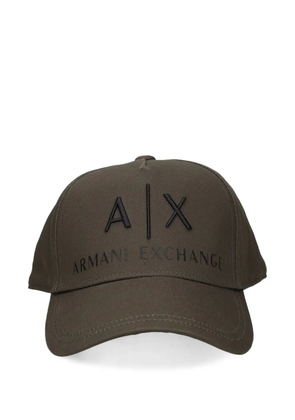 Armani Exchange logo-embroidered baseball cap - Brown