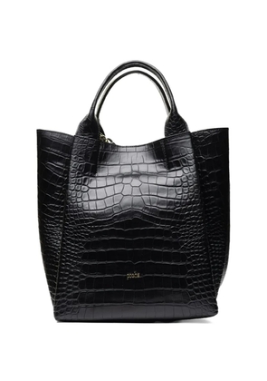 Poche Paris embossed tote bag - Black