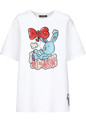 Dolce & Gabbana graphic-print short-sleeved T-shirt - White