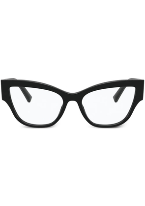 Dolce & Gabbana Eyewear cat eye-frame logo-lettering glasses - Black