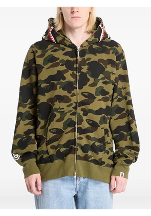 A BATHING APE® 1St Camo Shark zip-up hoodie - Green