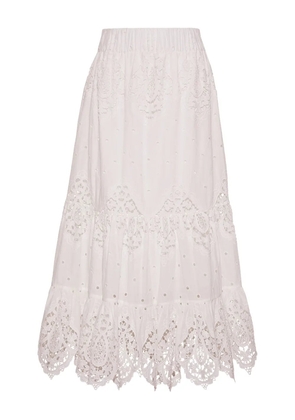 Cara Cara Chase midi skirt - White