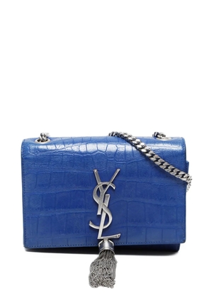 Saint Laurent Pre-Owned 2010-2024 Kate crocodile-effect chain shoulder bag - Blue
