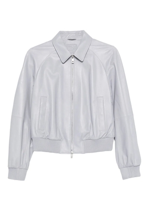 Desa 1972 zip leather jacket - Grey