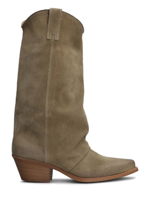 Metisse 50mm suede boots - Neutrals