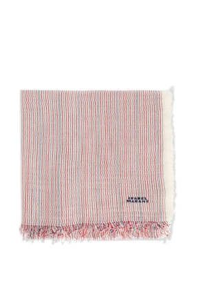 ISABEL MARANT Zenila striped fringed scarf - Neutrals