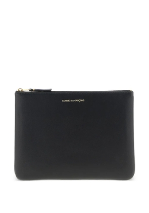 Comme Des Garçons Wallet embossed logo zip wallet - Black