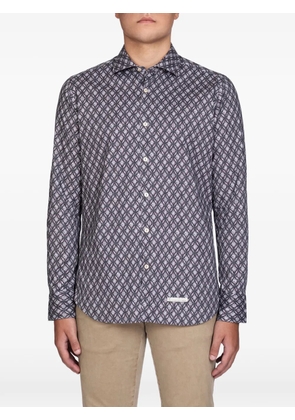Tintoria Mattei button-fastening pattern shirt - Grey