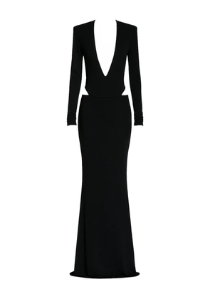 The New Arrivals Ilkyaz Ozel Zoya long-sleeve maxi dress - Black