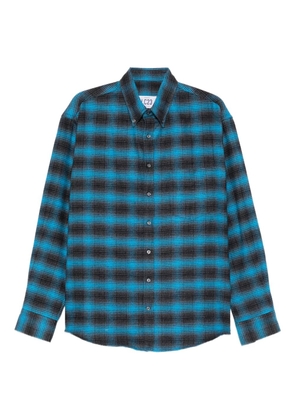 LC23 plaid-pattern buttoned shirt - Blue