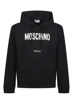 Moschino logo-print hooded sweatshirt - Black