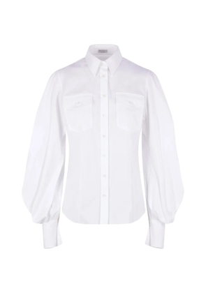 Brunello Cucinelli puffed sleeve pocket shirt - White